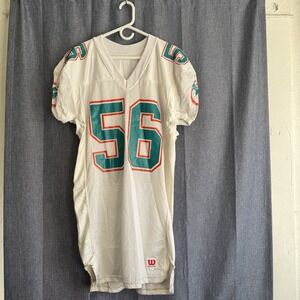#56 Miami Dolphins Wilson Jersey Sample Team/Game Issue‎ Pro Cut White sz 46
